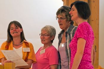 Von Gregorianik bis Gospel - Brigitte Fenner, Brigitte Handschack, Bruni Michler und Marlis Steffestun (von links) waren als Sängerinnen gefordert.